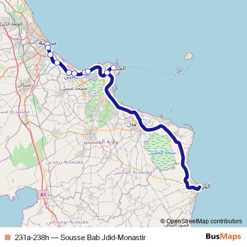 231a-238h rail Line Map