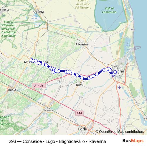 296 bus Line Map