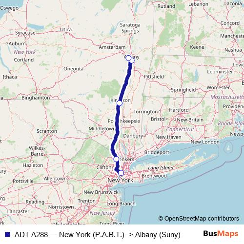 ADT A288 bus Line Map