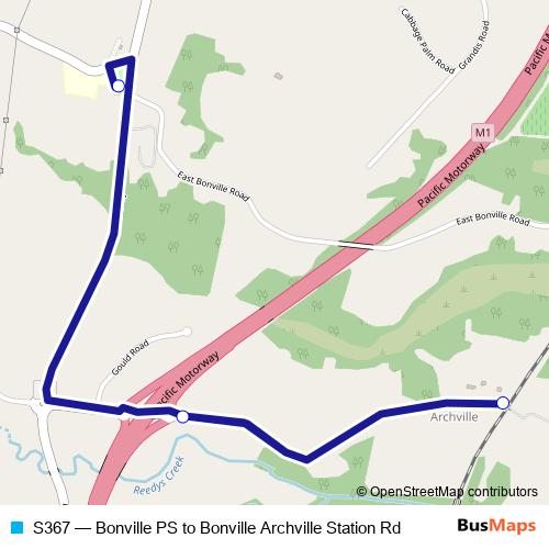 S367 bus Line Map