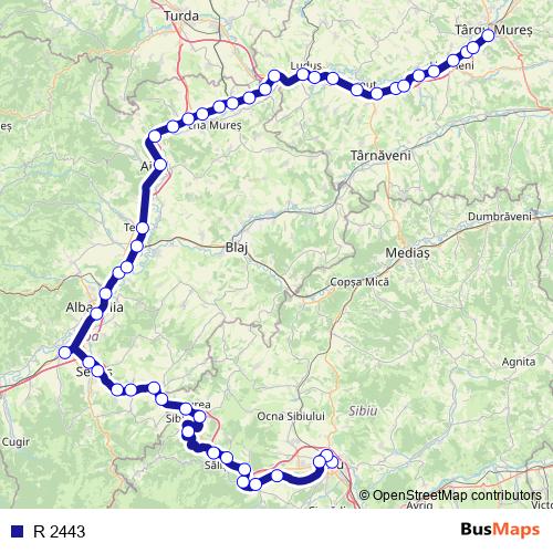 R 2443 rail Line Map