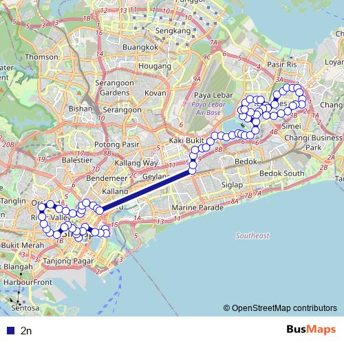 2n bus Line Map