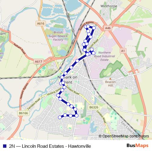 2N bus Line Map