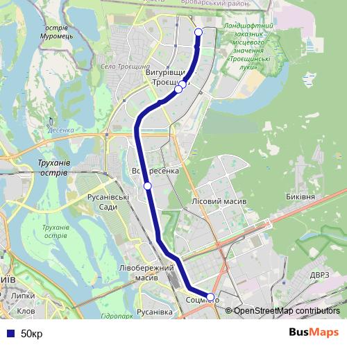 50кр bus Line Map
