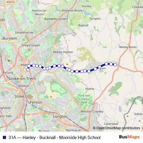 31A bus Line Map