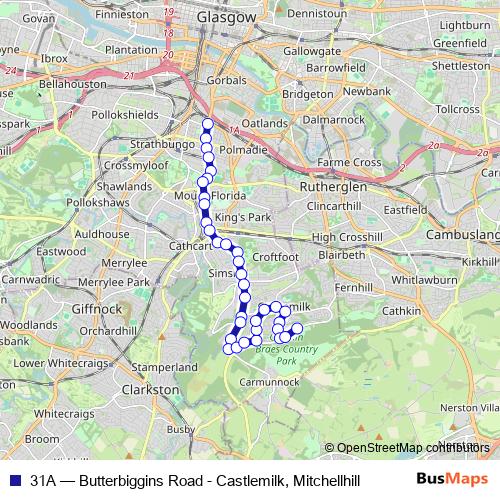 31A bus Line Map