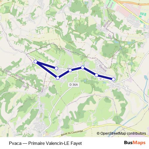 Pvaca bus Line Map