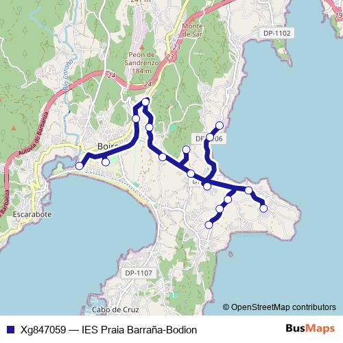 Xg847059 bus Line Map
