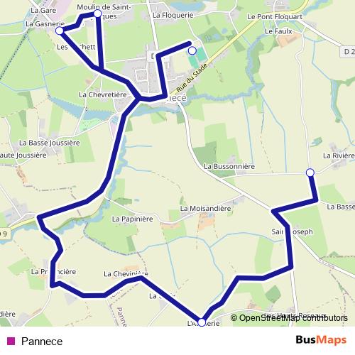 Pannece bus Line Map