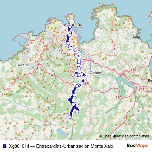 Xg881014 bus Line Map