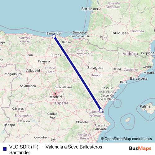VLC-SDR (Fr) air Line Map