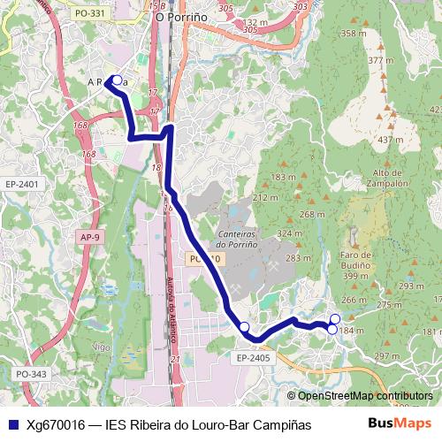 Xg670016 bus Line Map