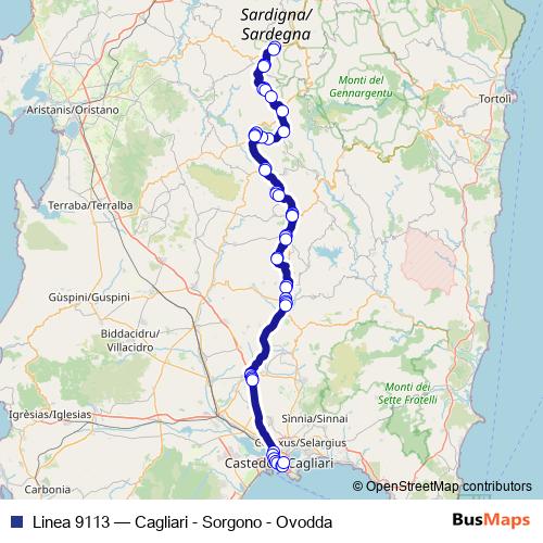 Linea 9113 bus Line Map