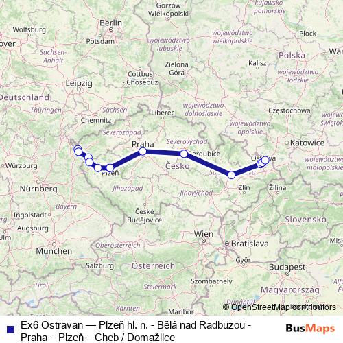 Ex6 Ostravan rail Line Map