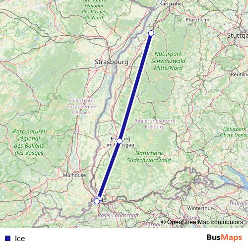 Ice bus Line Map