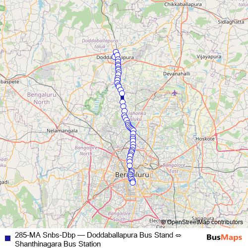 285-MA Snbs-Dbp bus Line Map