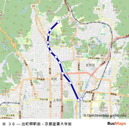 ３６ bus Line Map