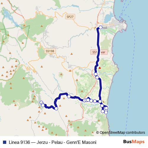 Linea 9136 bus Line Map