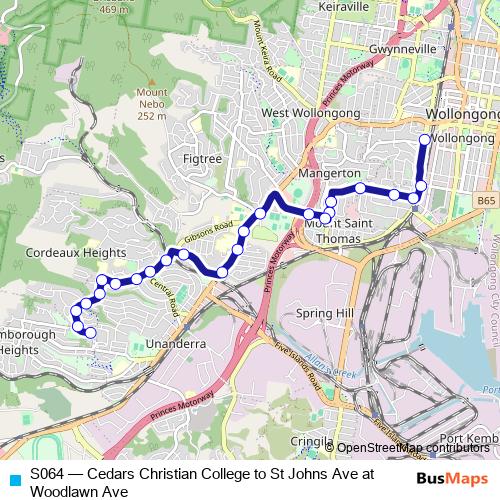 S064 bus Line Map