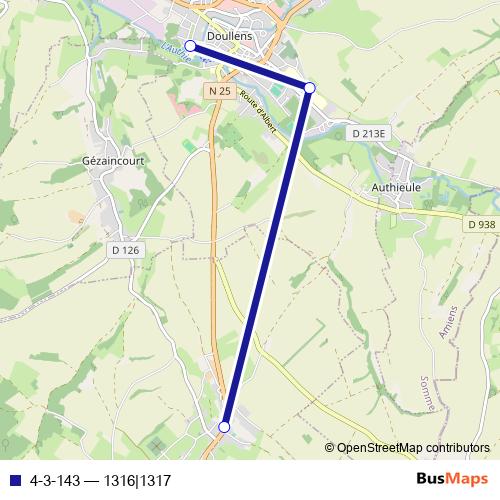 4-3-143 bus Line Map