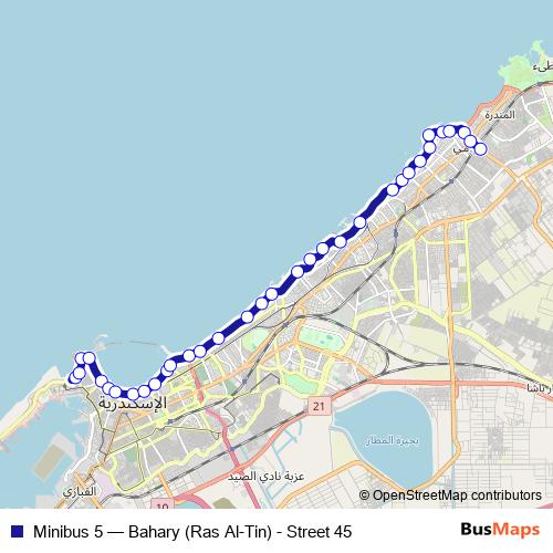 Minibus 5 bus Line Map