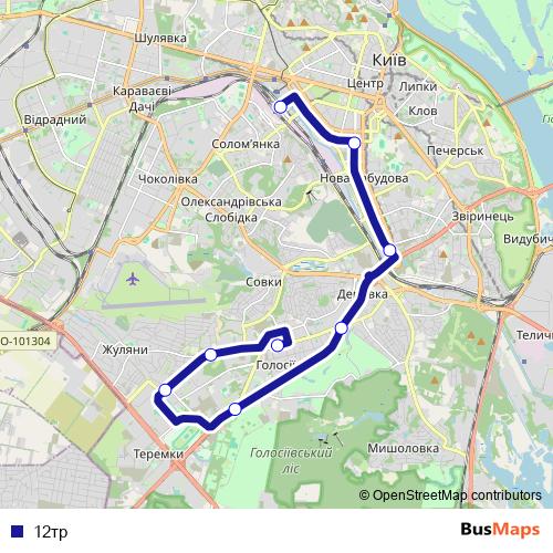 12тр bus Line Map