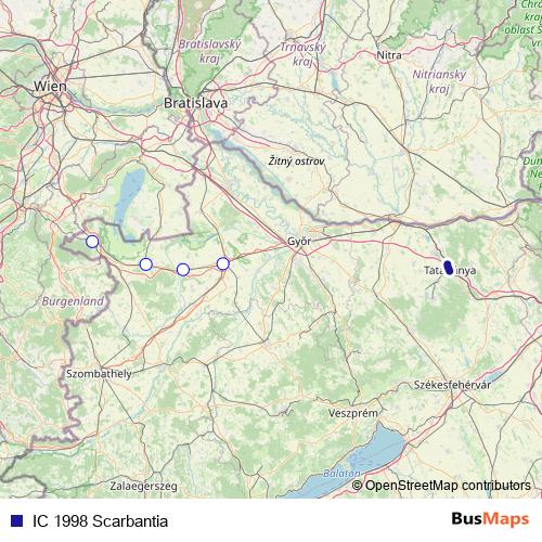 IC 1998 Scarbantia rail Line Map