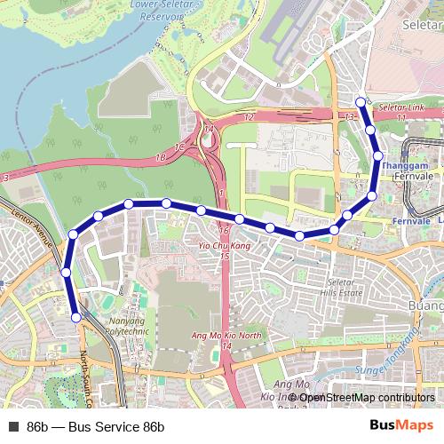 86b bus Line Map