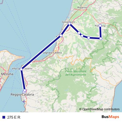 275 E R bus Line Map