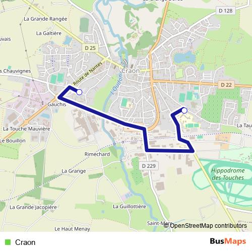Craon bus Line Map