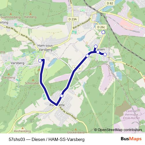 57shs03 bus Line Map