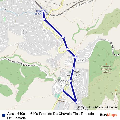 Alsa - 640a bus Line Map