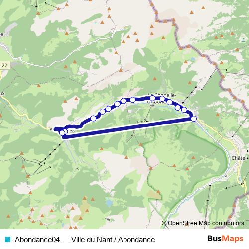 Abondance04 bus Line Map