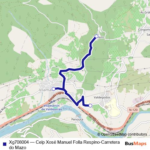 Xg708004 bus Line Map