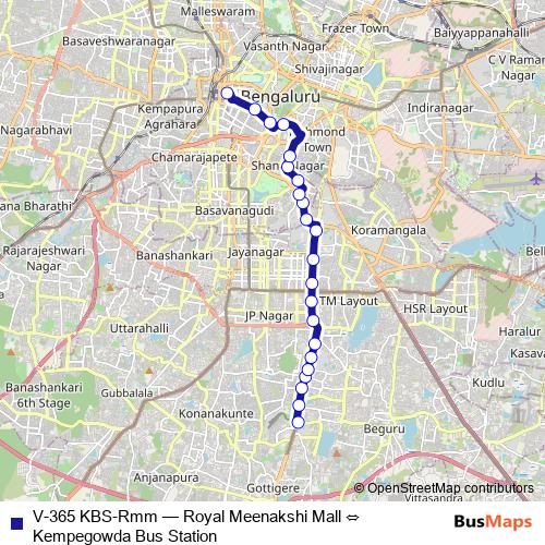 V-365 KBS-Rmm bus Line Map