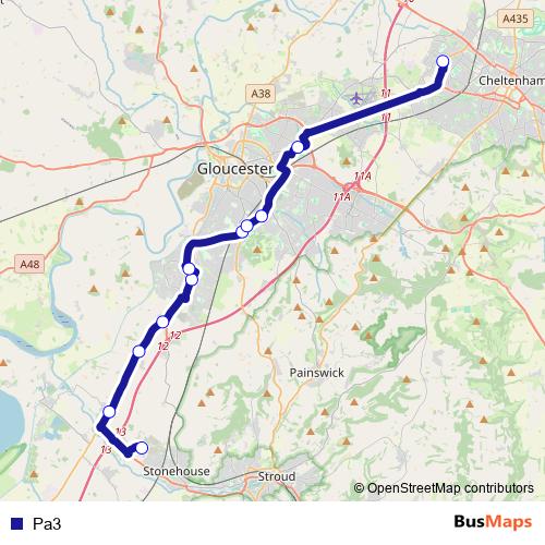 Pa3 bus Line Map