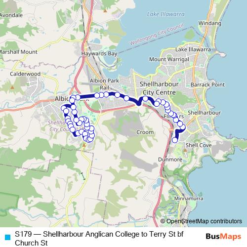 S179 bus Line Map