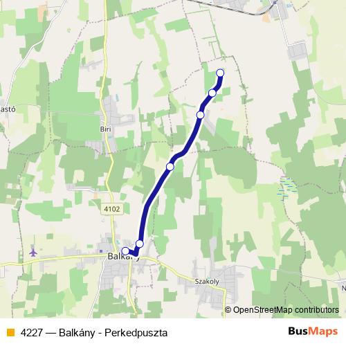 4227 bus Line Map