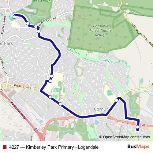 4227 bus Line Map