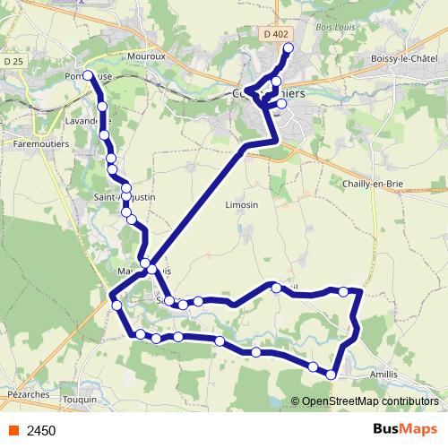 2450 bus Line Map