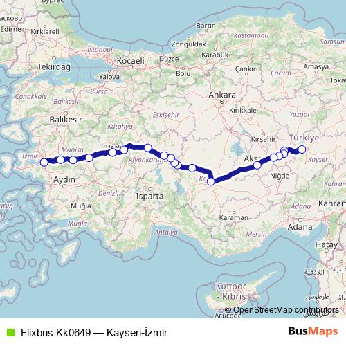 Flixbus Kk0649 bus Line Map