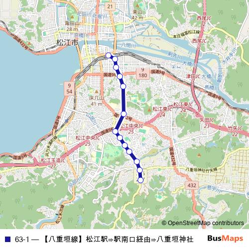 63-1 bus Line Map