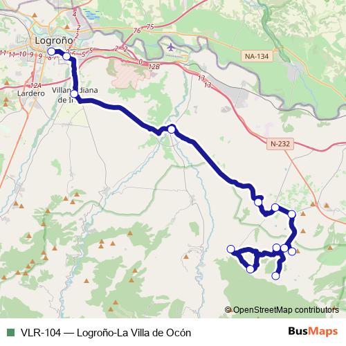 VLR-104 bus Line Map