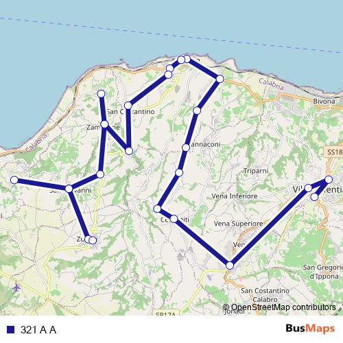 321 A A bus Line Map