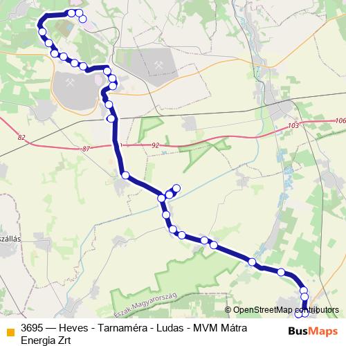 3695 bus Line Map