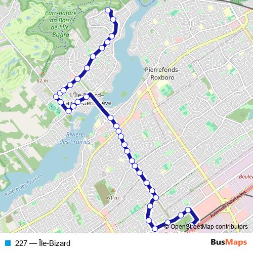 227 bus Line Map