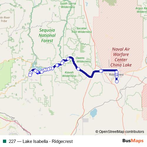227 bus Line Map