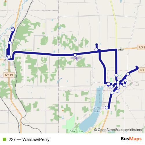 227 bus Line Map