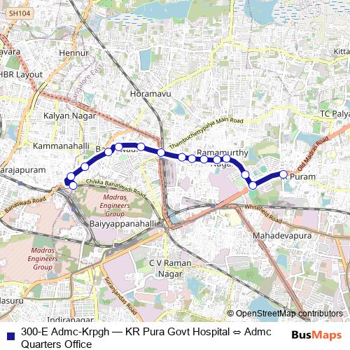300-E Admc-Krpgh bus Line Map