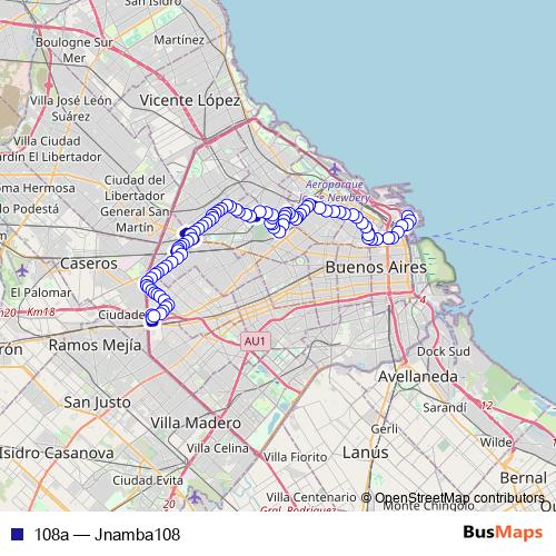 108a bus Line Map